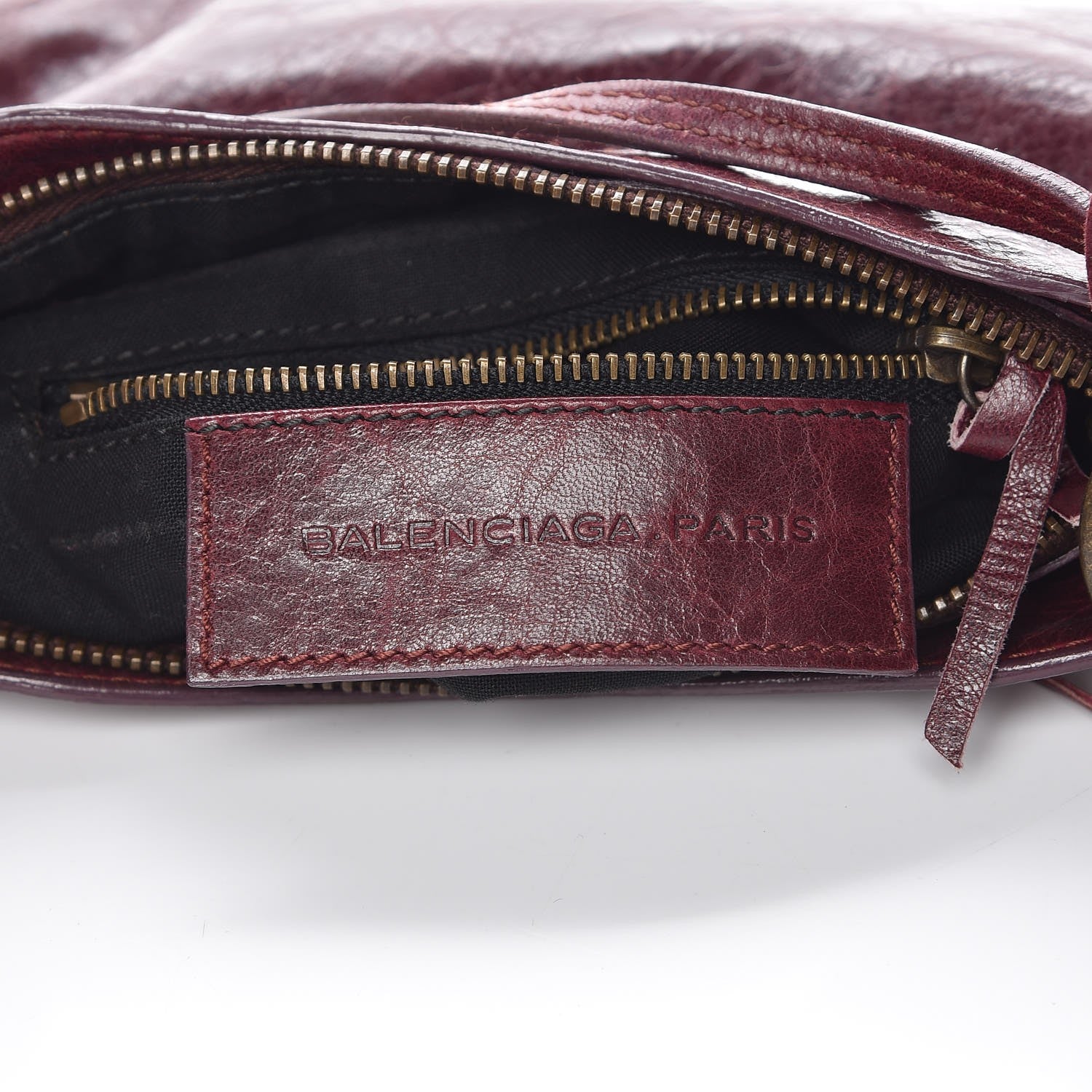 Balenciaga Agneau Classic Hardware Shoulder Bag Bordeaux 6 of 9