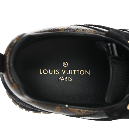 Louis Vuitton Suede Monogram Run Away Sneakers 35 Black 7 of 9