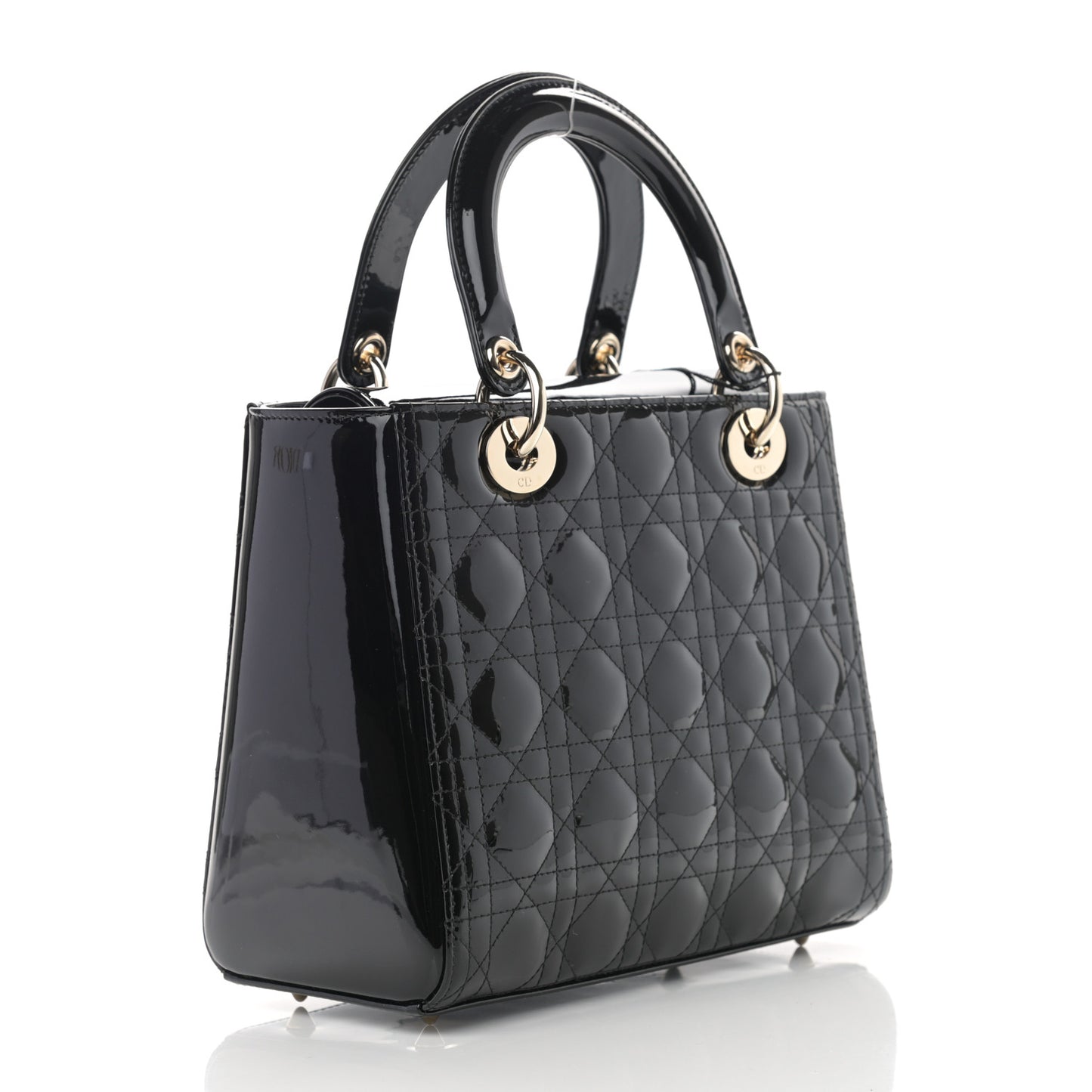 Patent Cannage Medium Lady Dior Black