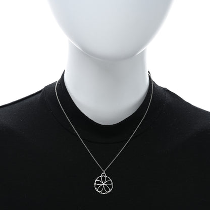 Tiffany Sterling Silver Diamond Garden Flower Pendant Necklace 2 of 4