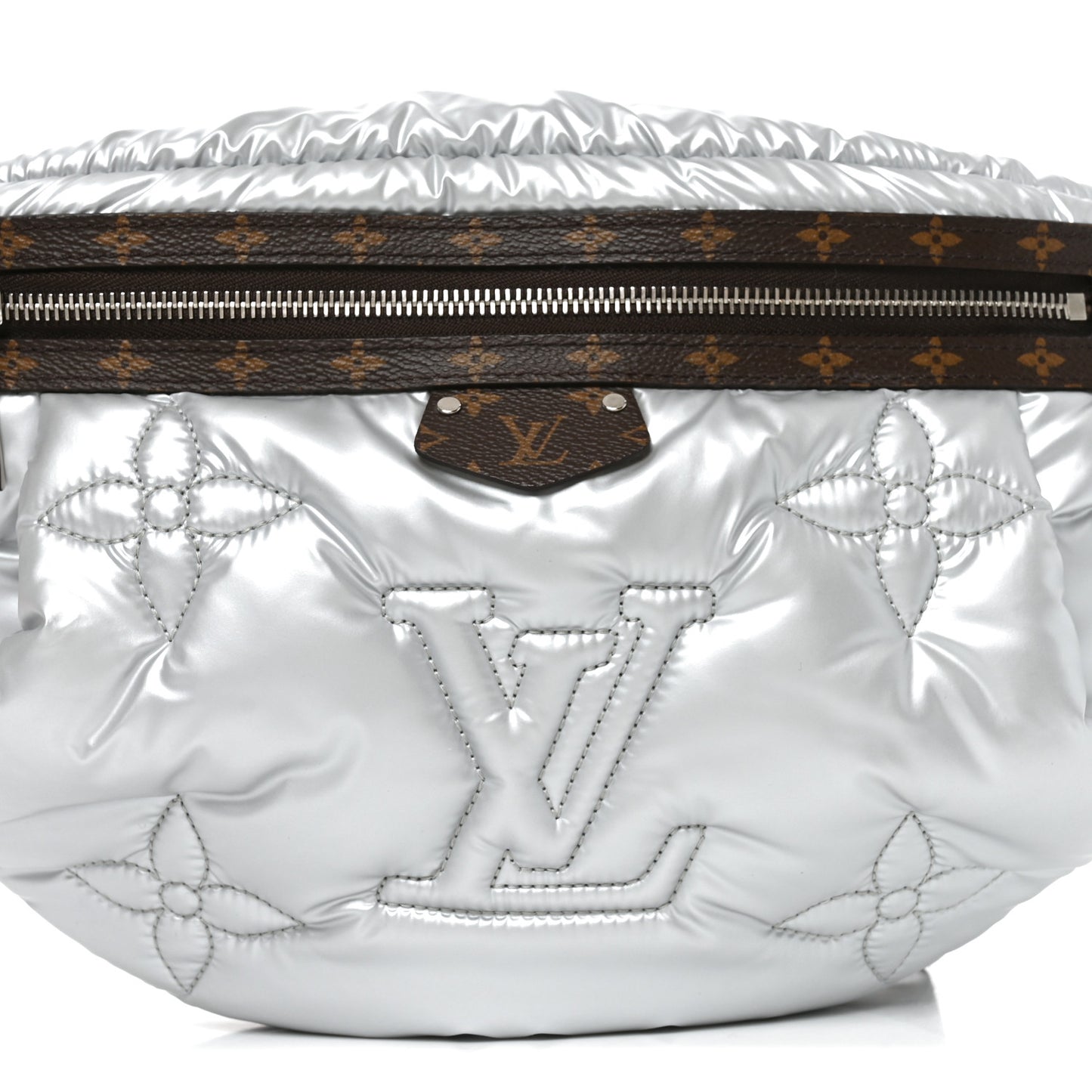 Econyl Monogram Pillow Bumbag Silver