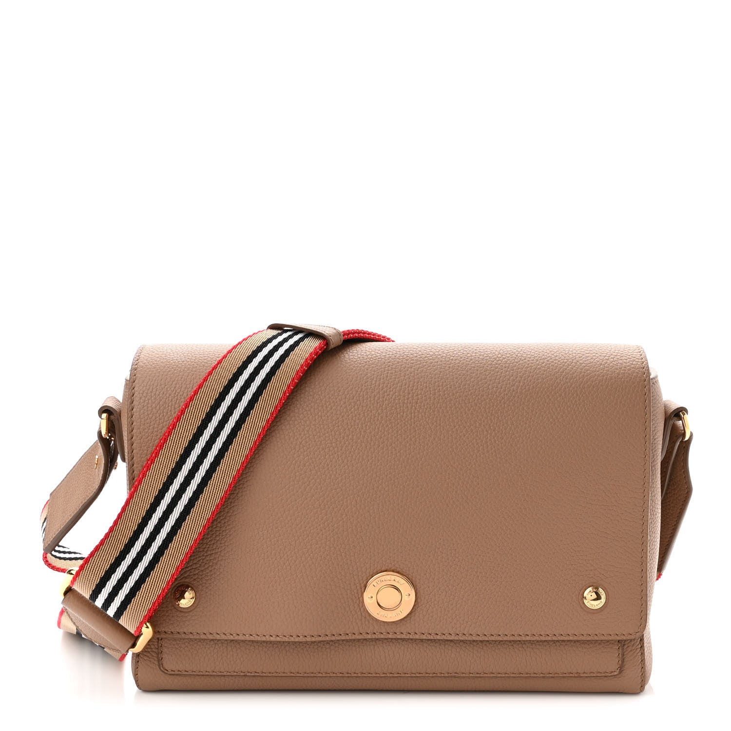 Burberry Grainy Calfskin Note Crossbody Bag Beige 1 of 9