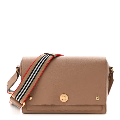 Burberry Grainy Calfskin Note Crossbody Bag Beige 1 of 9