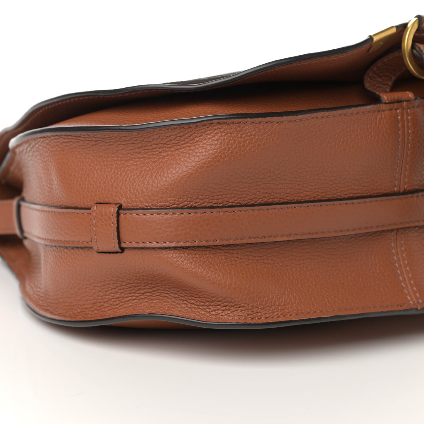 Calfskin Medium Marcie Round Crossbody Bag Tan