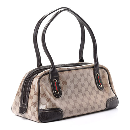 Gucci Crystal Monogram Web Princy Boston Brown 2 of 4