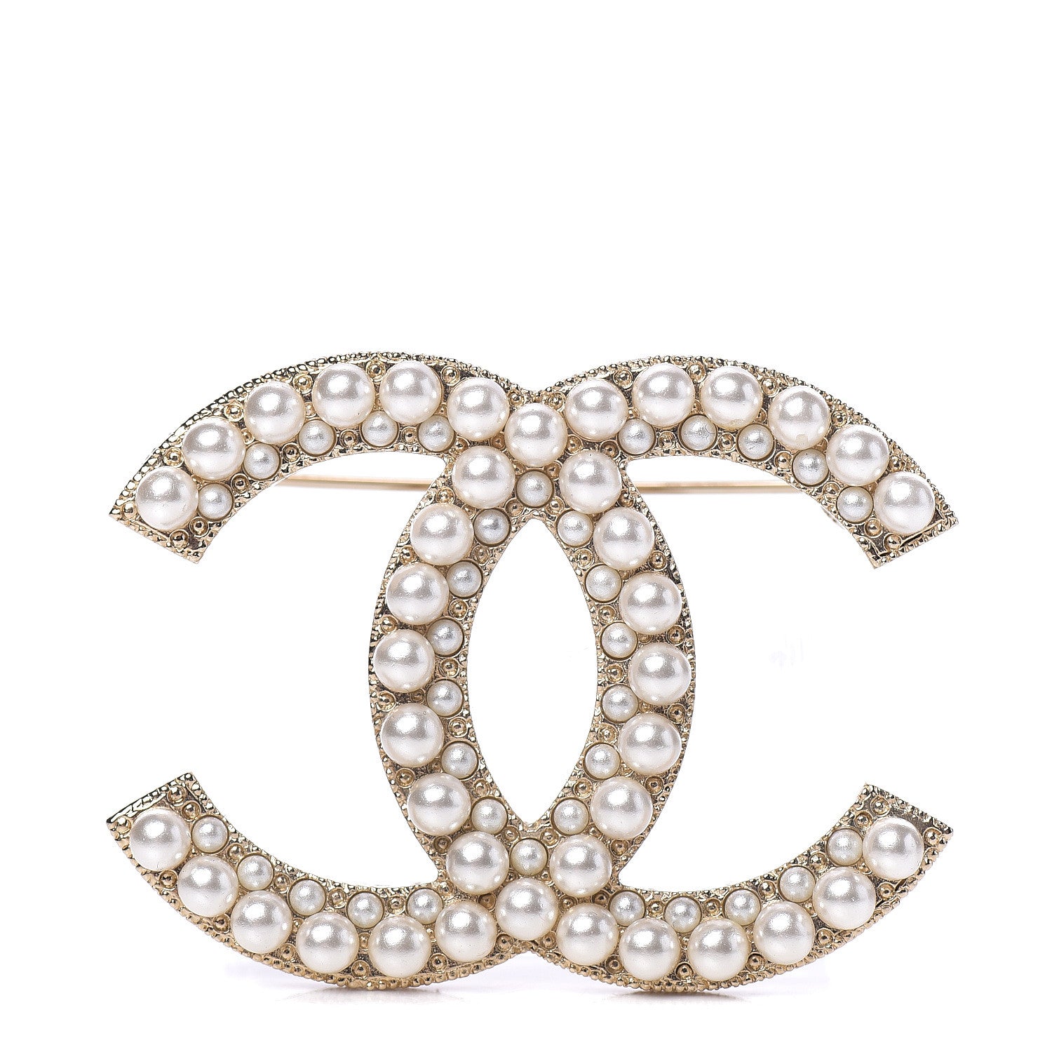 Chanel Pearl CC Brooch Gold 1 of 3