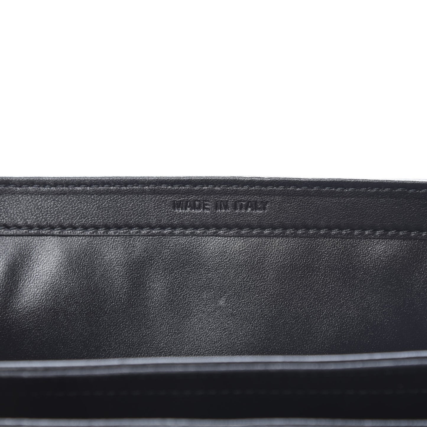 Lambskin Embroidered Tarot Pouch Clutch Black