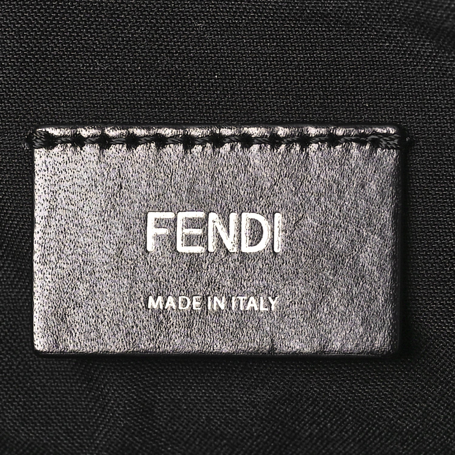 Fendi Glazed Fabric Vitello Liberty FF 1974 Diagonal Medium Camera Case Black Sunflower 6 of 9