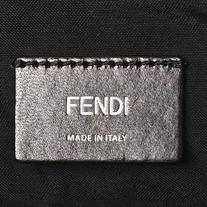 Fendi Glazed Fabric Vitello Liberty FF 1974 Diagonal Medium Camera Case Black Sunflower 6 of 9