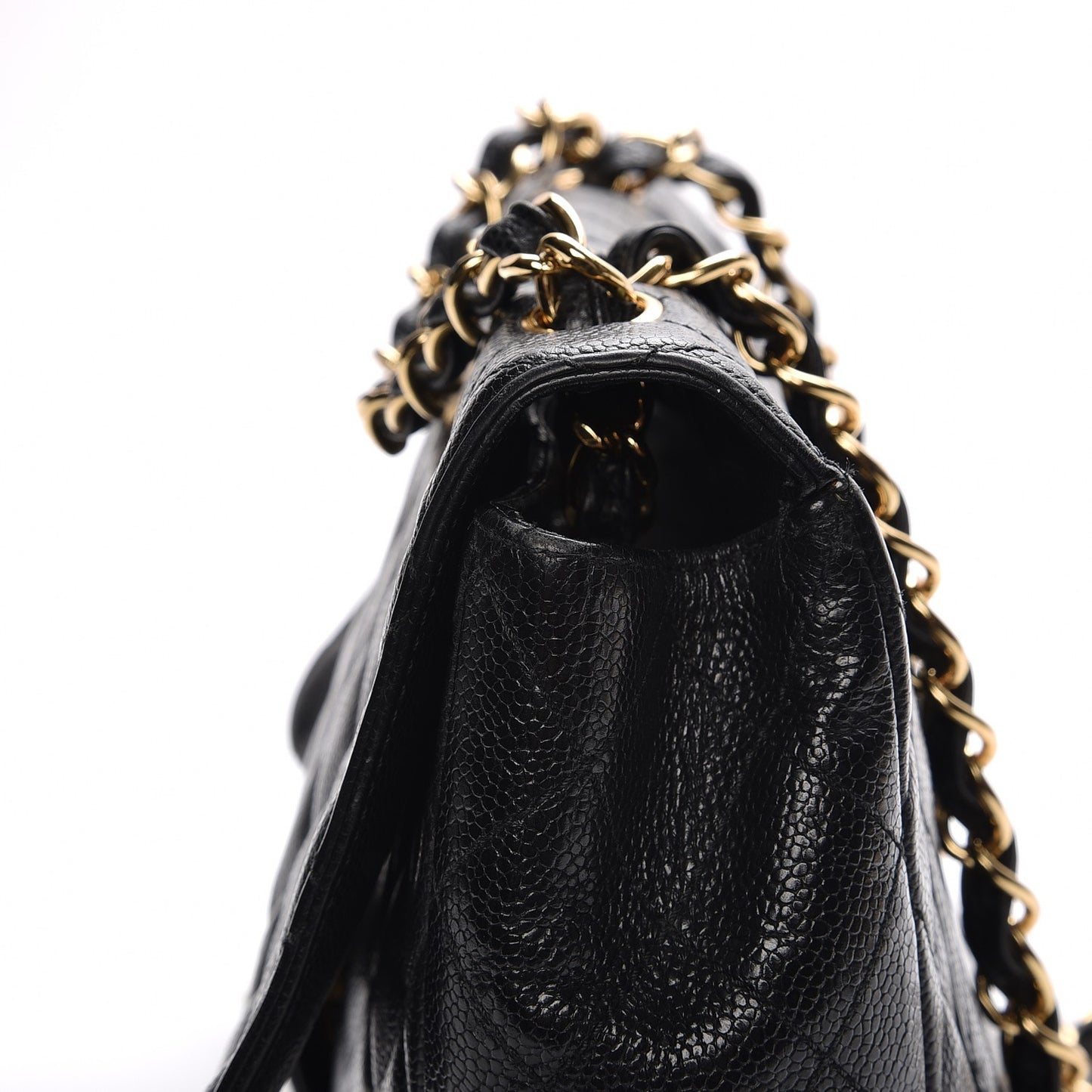 Caviar Quilted Jumbo Single Flap Black
