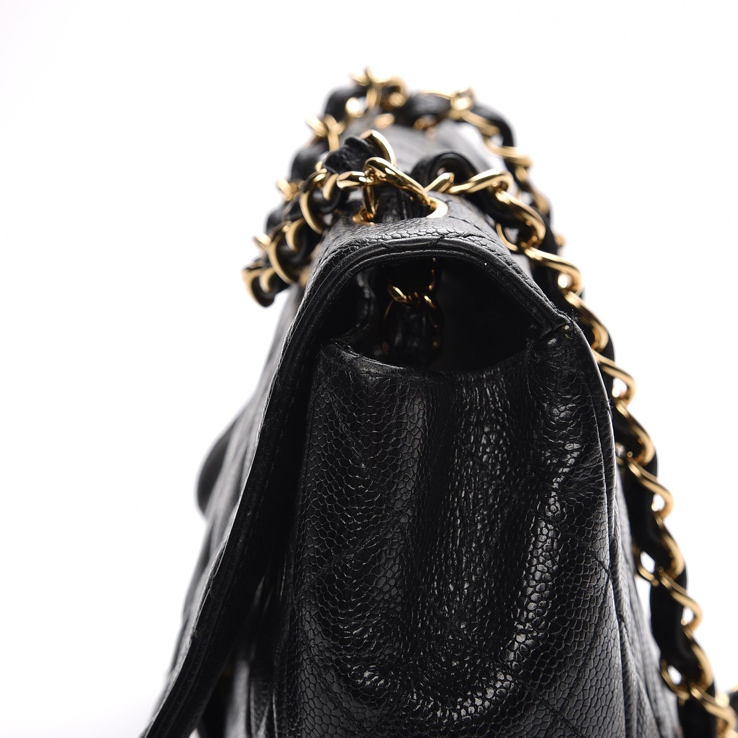 Chanel Caviar Quilted Jumbo Single Flap Black 13 of 14