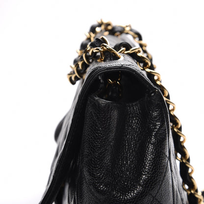 Chanel Caviar Quilted Jumbo Single Flap Black 13 of 14