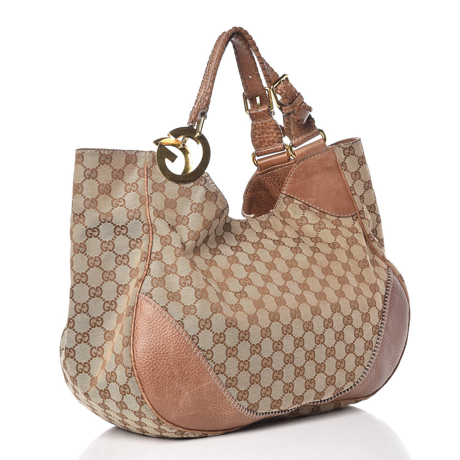 Gucci Monogram Medium Charlotte Hobo Brown 3 of 22