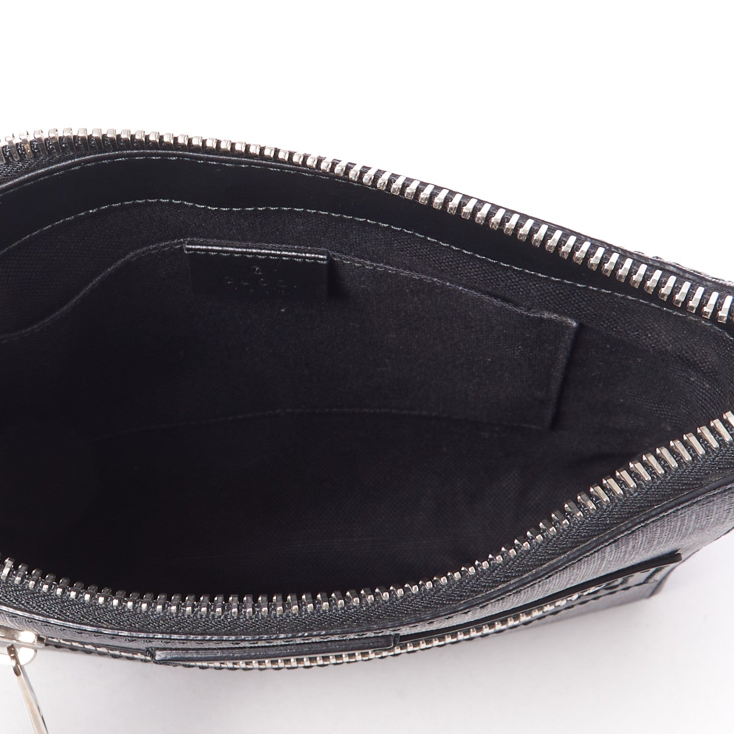 Gucci GG Supreme Monogram Web Small Flat Messenger Bag Black Grey 8 of 8