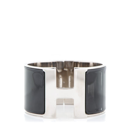 Hermes Enamel Extra Wide Clic Clac H Bracelet PM Black 1 of 5