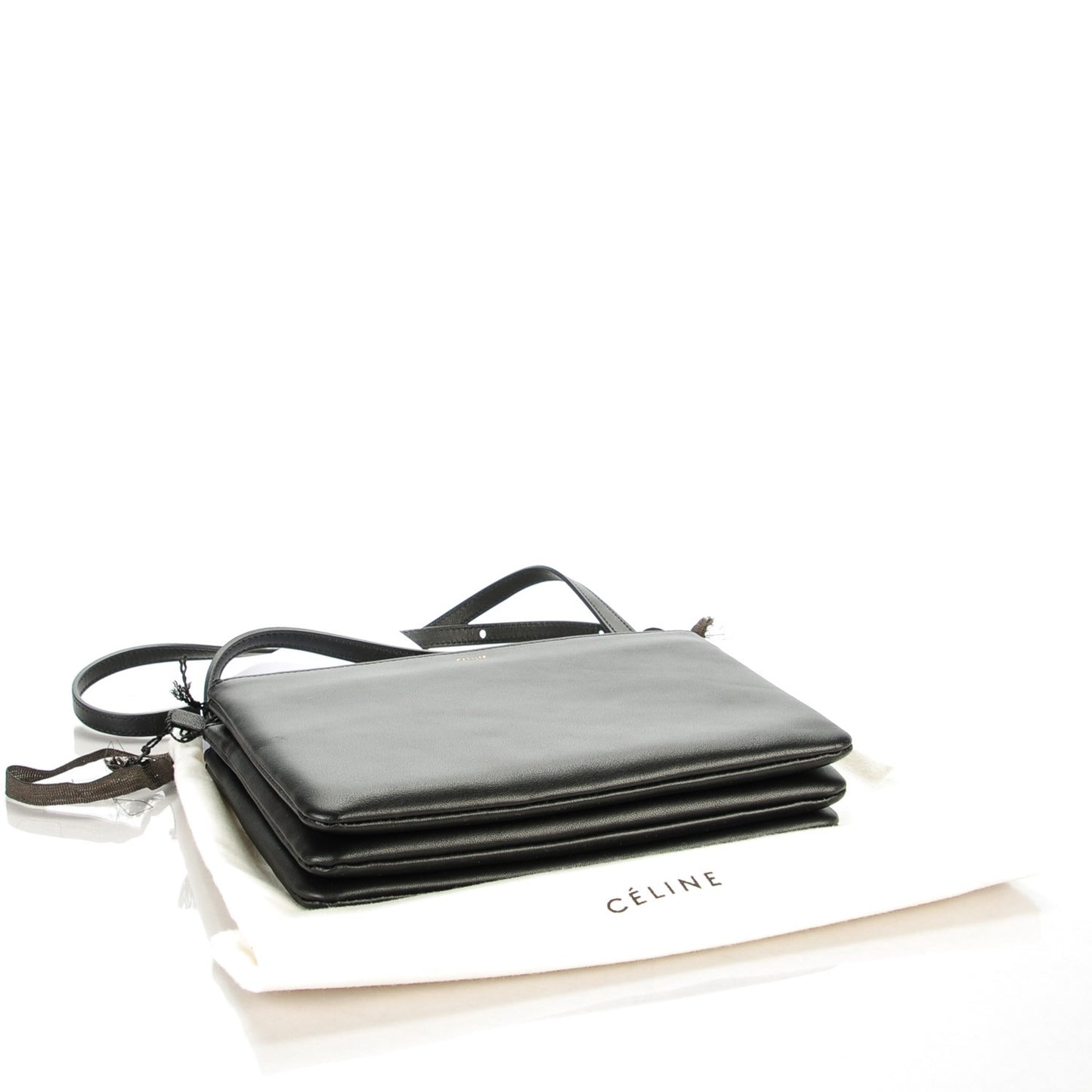 Lambskin Small Trio Crossbody Bag Black