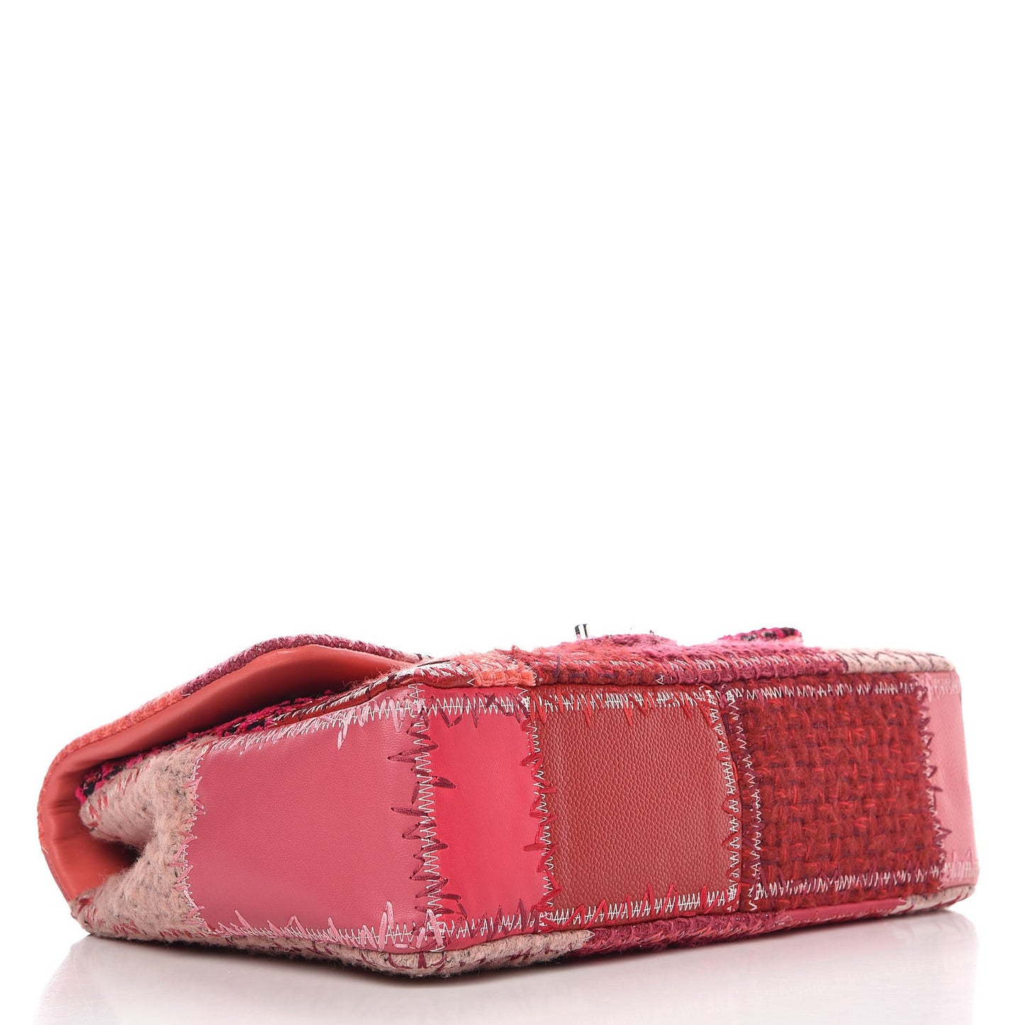 Tweed Patchwork Jumbo Single Flap Pink