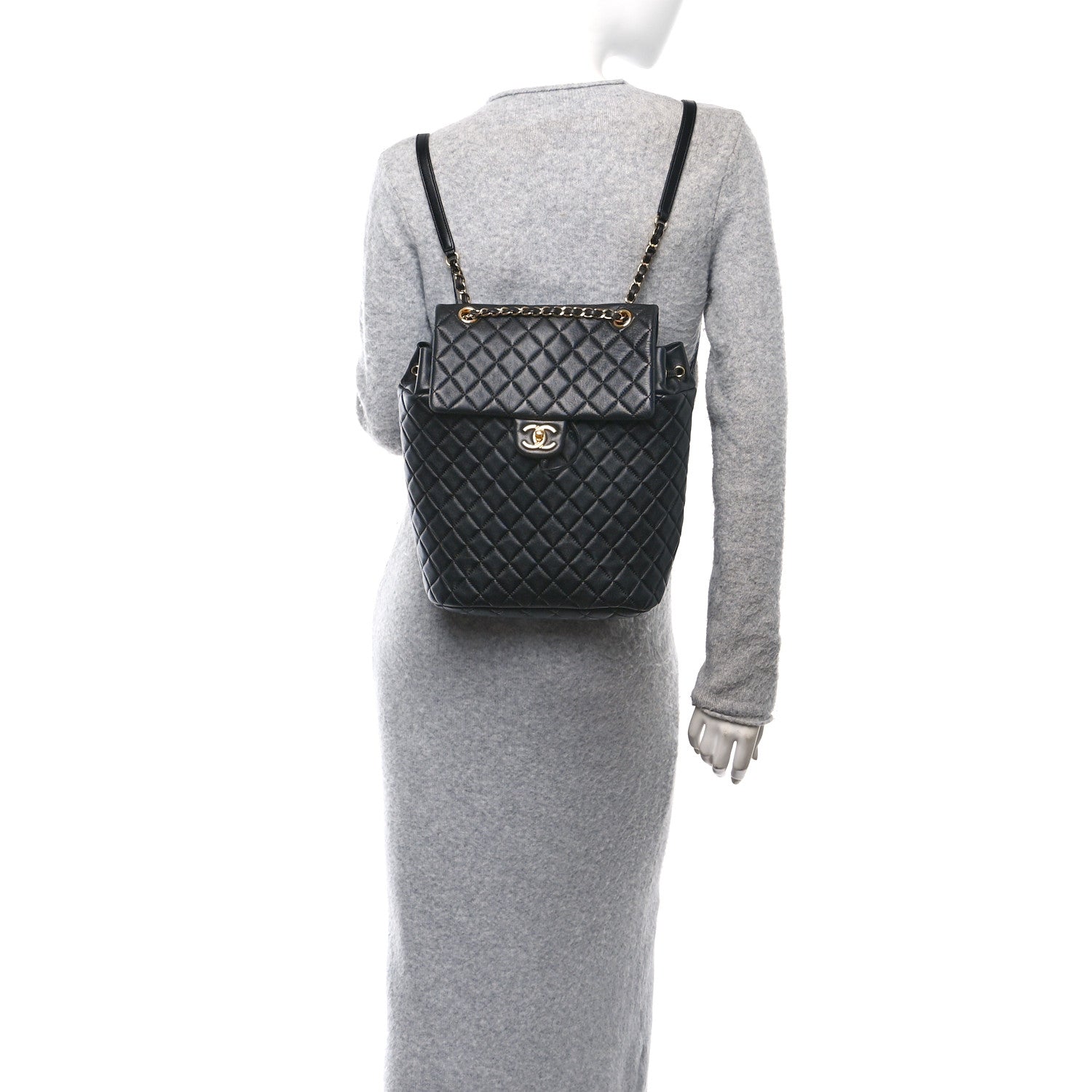 Chanel Lambskin Quilted Large Urban Spirit Backpack Black 2 of 10