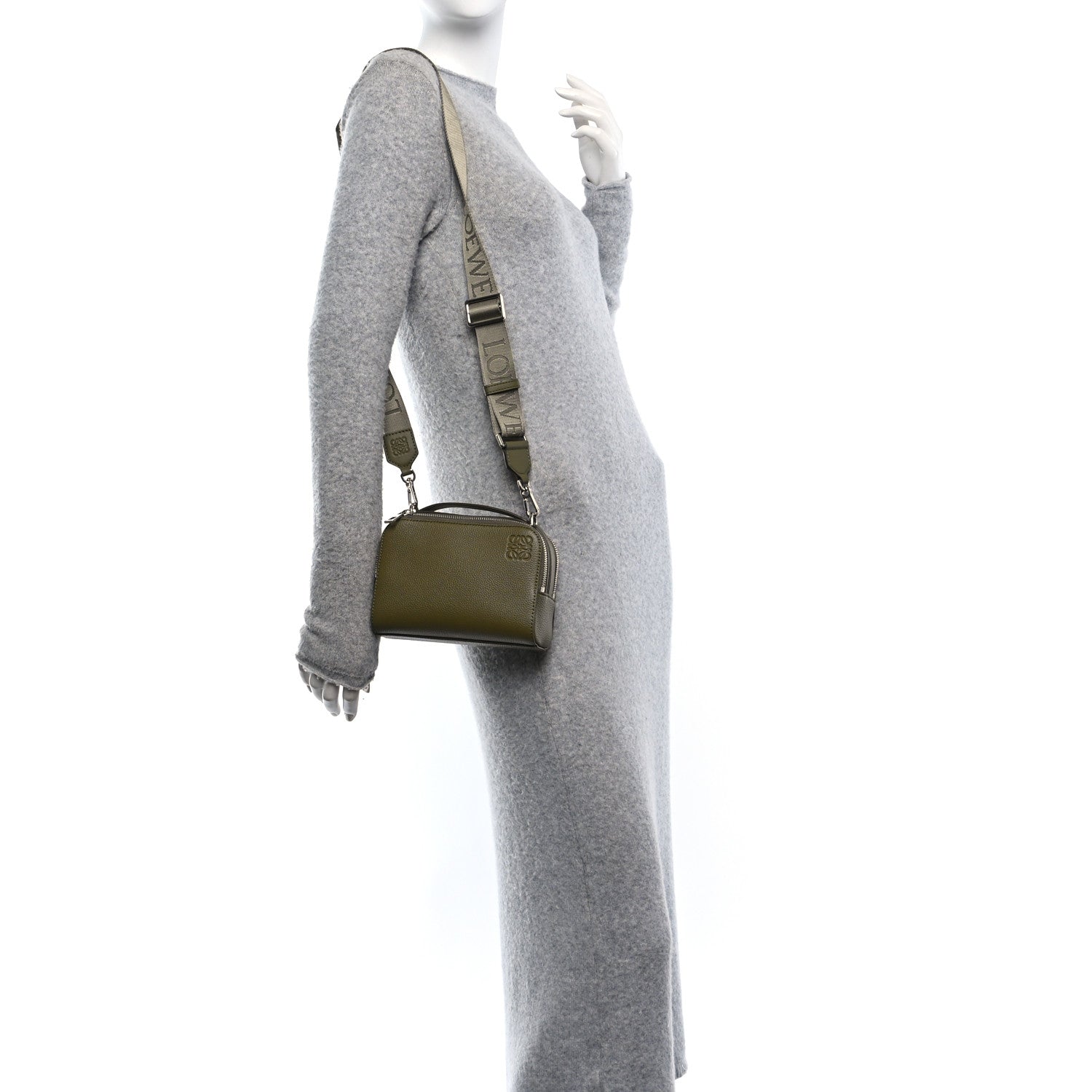 Loewe Soft Grained Calfskin Mini Camera Bag Khaki Green 2 of 10