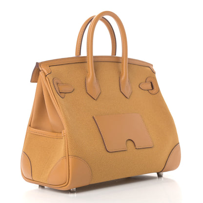 Hermes Toile Goeland Swift Cargo Birkin 25 Sesame 3 of 13