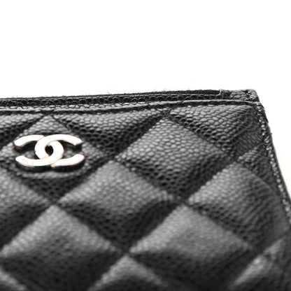 Chanel Caviar Quilted CC Zip Card Holder Black 5 of 8