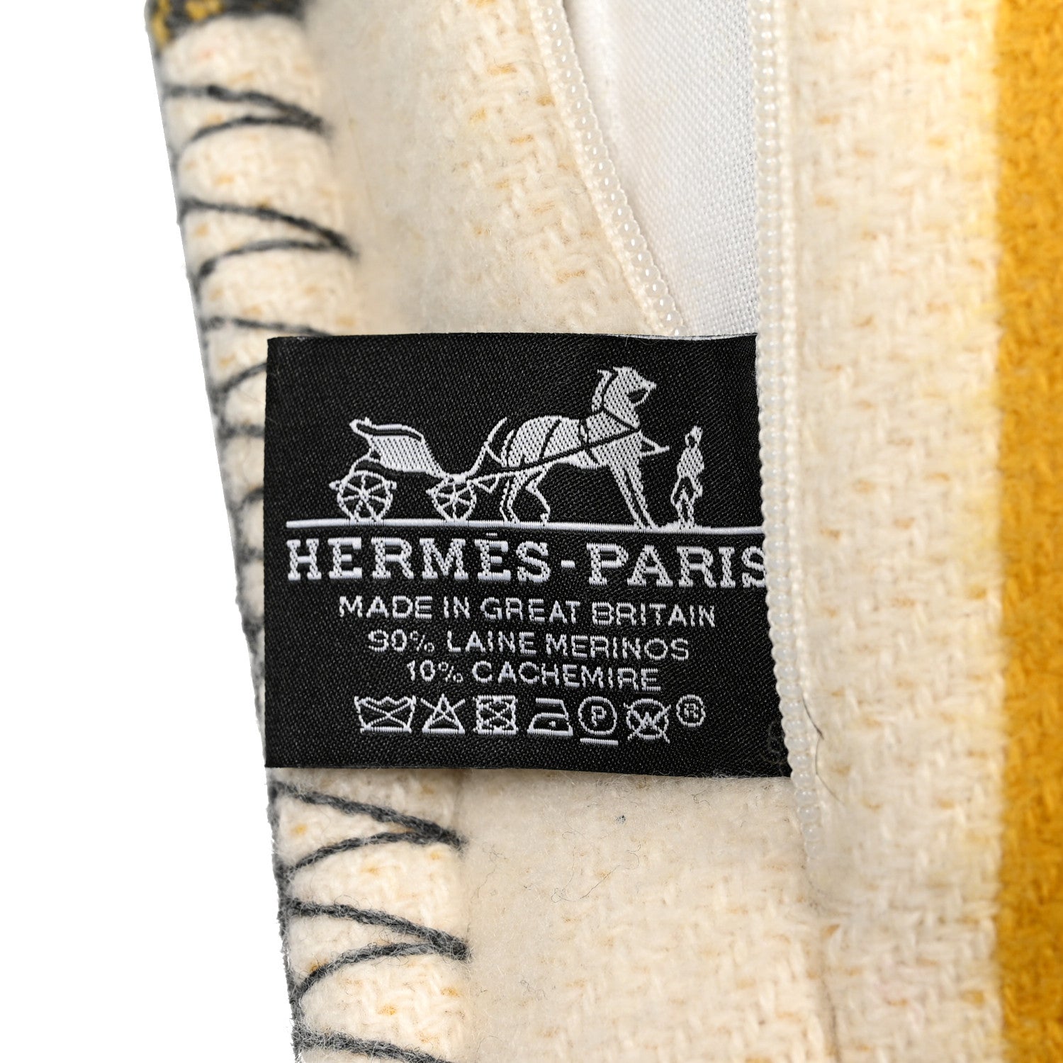 Hermes Wool Cashmere Avalon III Pillow PM Gris Soleil 3 of 3