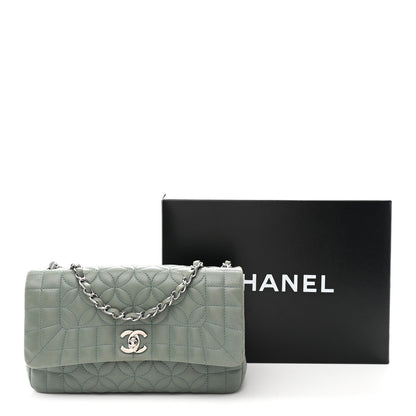 Chanel Lambskin Quilted Lady Graphic Flap Green 11 of 11