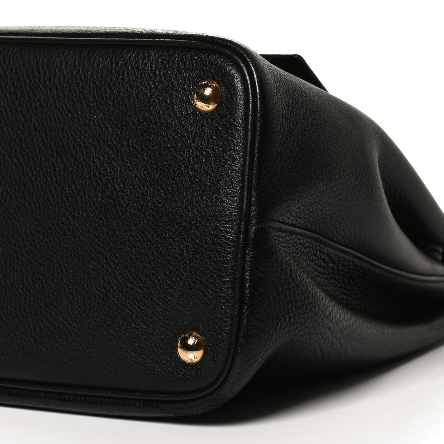 Vitello Daino Flap Shoulder Bag Black