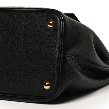 Prada Vitello Daino Flap Shoulder Bag Black 8 of 8