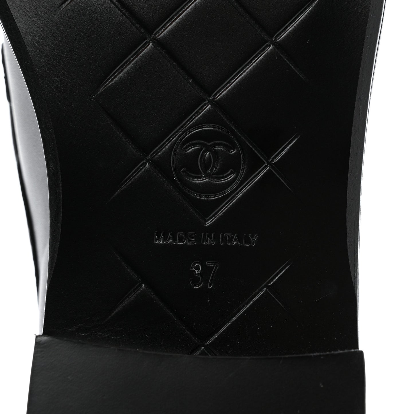 Lambskin Quilted CC Turnlock Loafers 37 Black