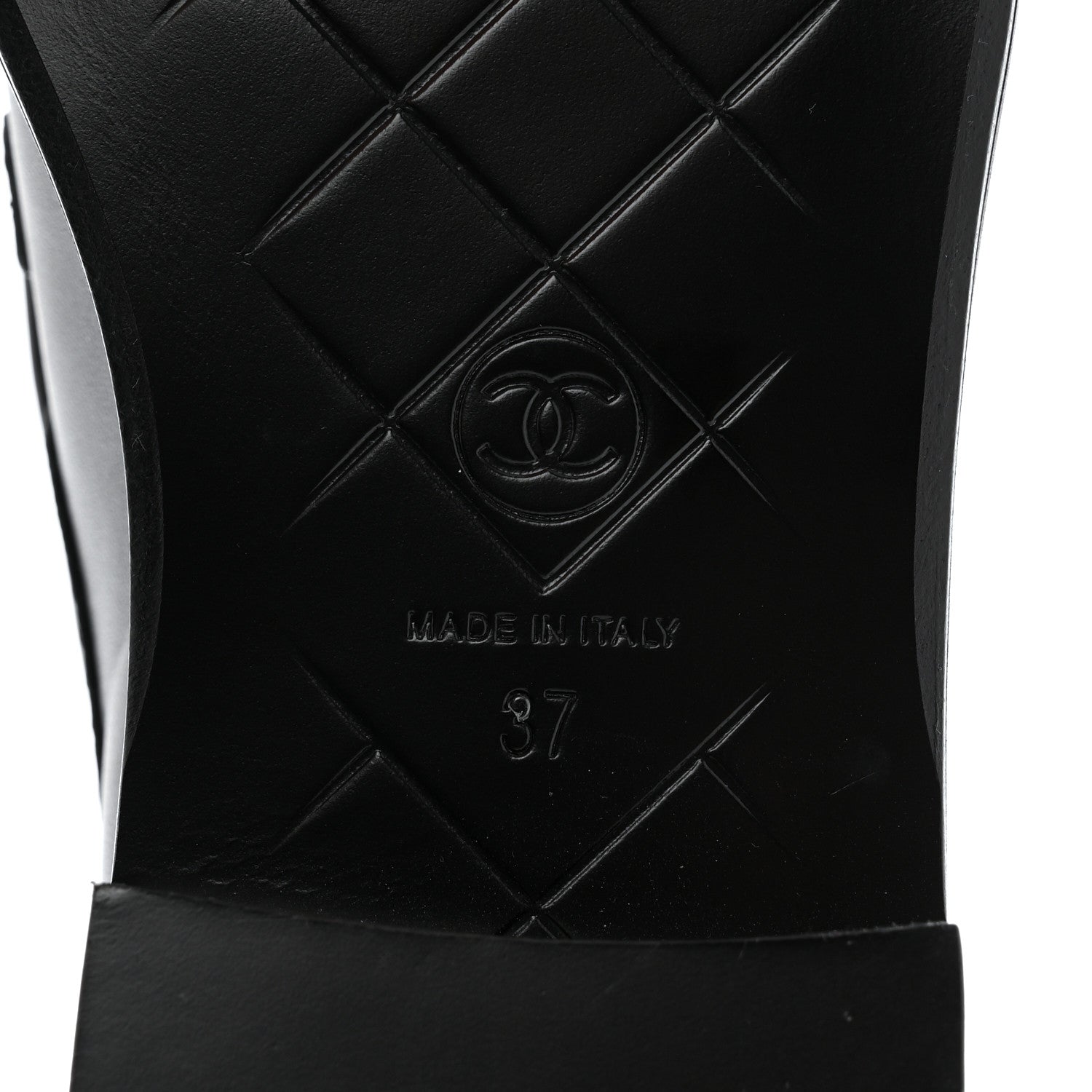 Chanel Lambskin Quilted CC Turnlock Loafers 37 Black 8 of 9