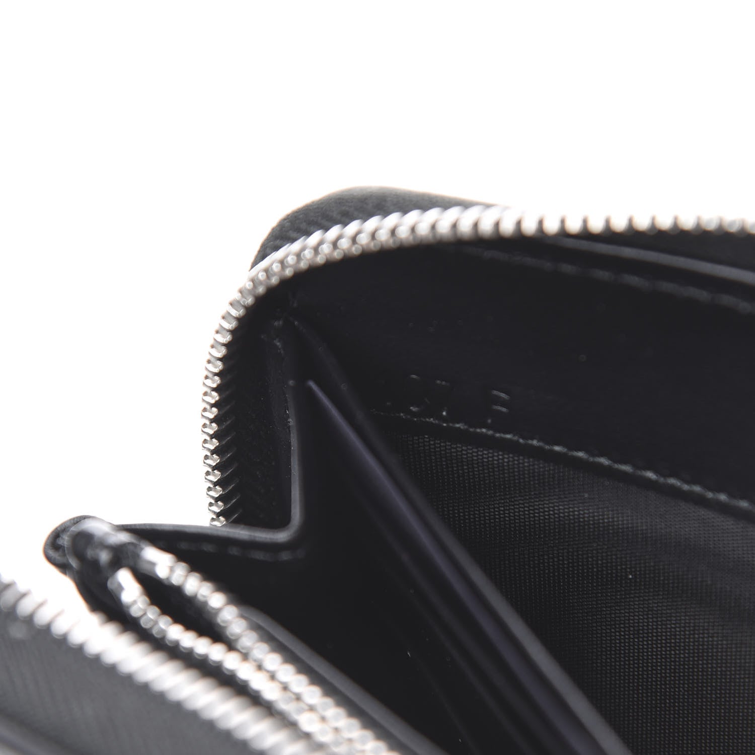 Prada Saffiano Logo Zip Around Wallet Black 5 of 7