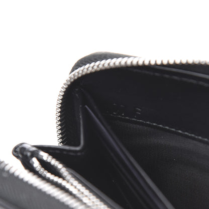 Prada Saffiano Logo Zip Around Wallet Black 5 of 7