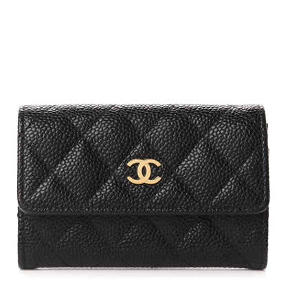 Chanel Caviar Quilted Flap Card Holder Black 1 of 9