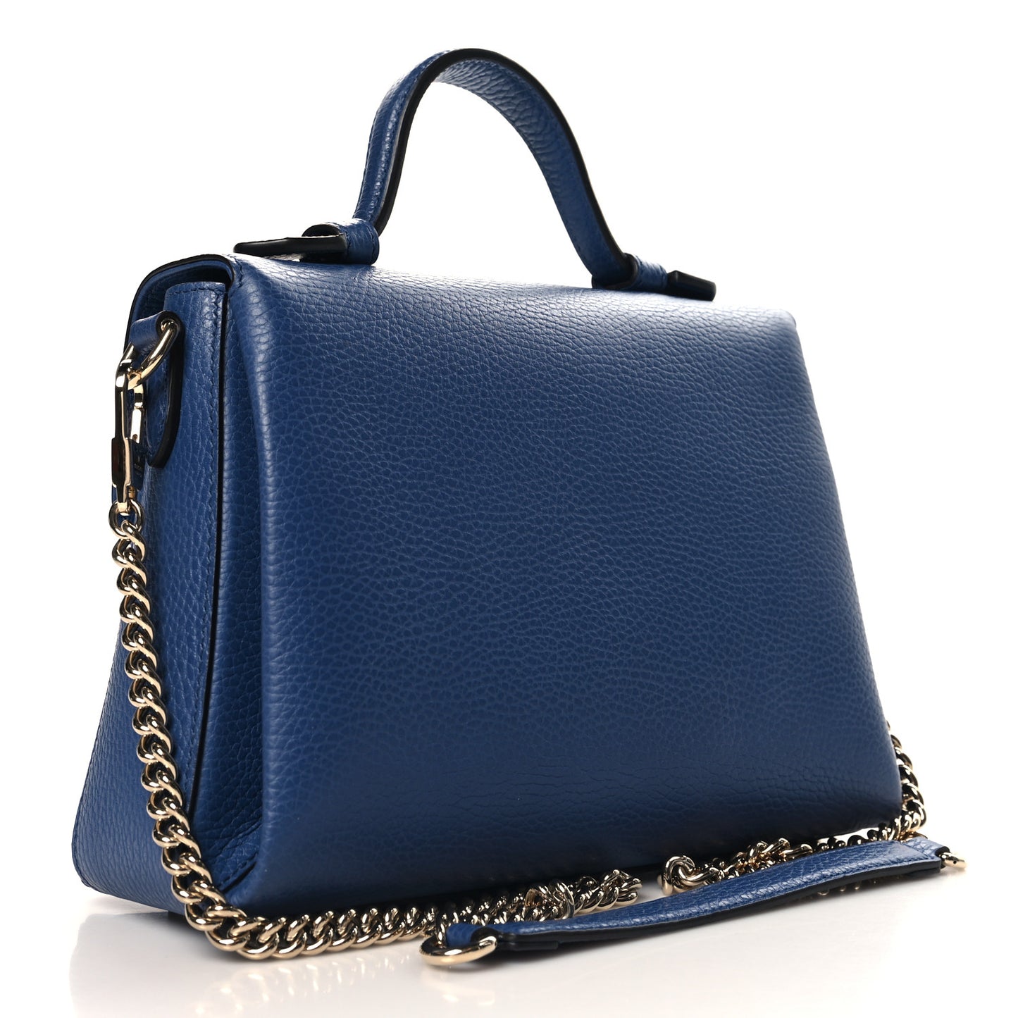 Dollar Calfskin Interlocking G Top Handle Shoulder Bag Caspian