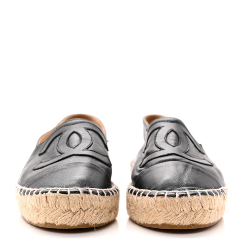 Lambskin CC Espadrilles 36 Black