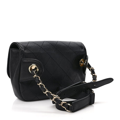 Chanel Calfskin Stitched Coco Curve Waist Bag Black 3 of 9