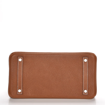 Hermes Natural Barenia Faubourg Birkin 30 Fauve 6 of 33