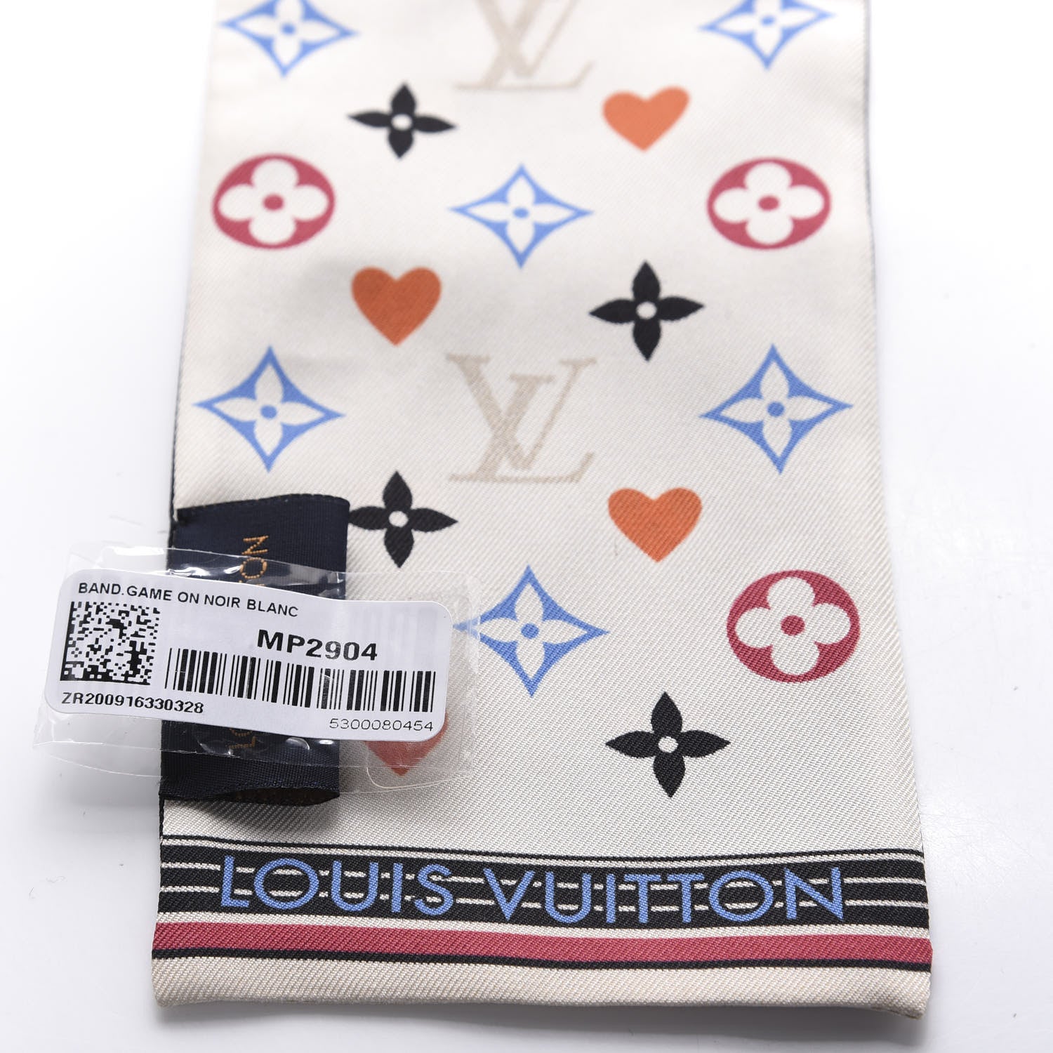 Louis Vuitton Silk Game On Bandeau Black White 3 of 3