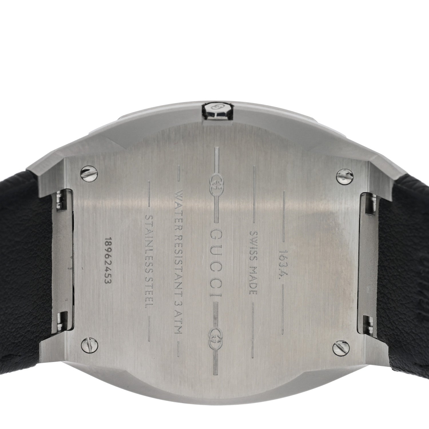 Gucci Stainless Steel Calfskin 38mm 25H Quartz Watch Black 4 of 5