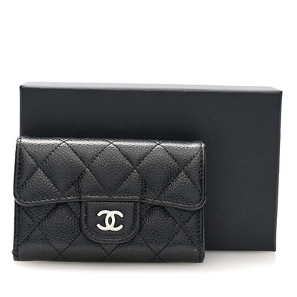 Chanel Caviar Quilted Flap Card Holder Wallet Black 8 of 8