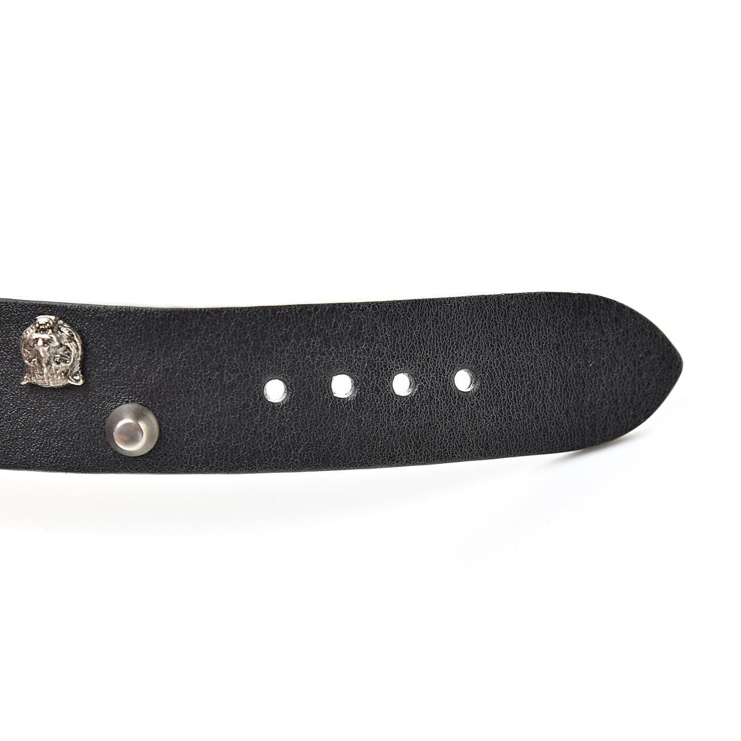 Calfskin Feline Heads Bracelet Black