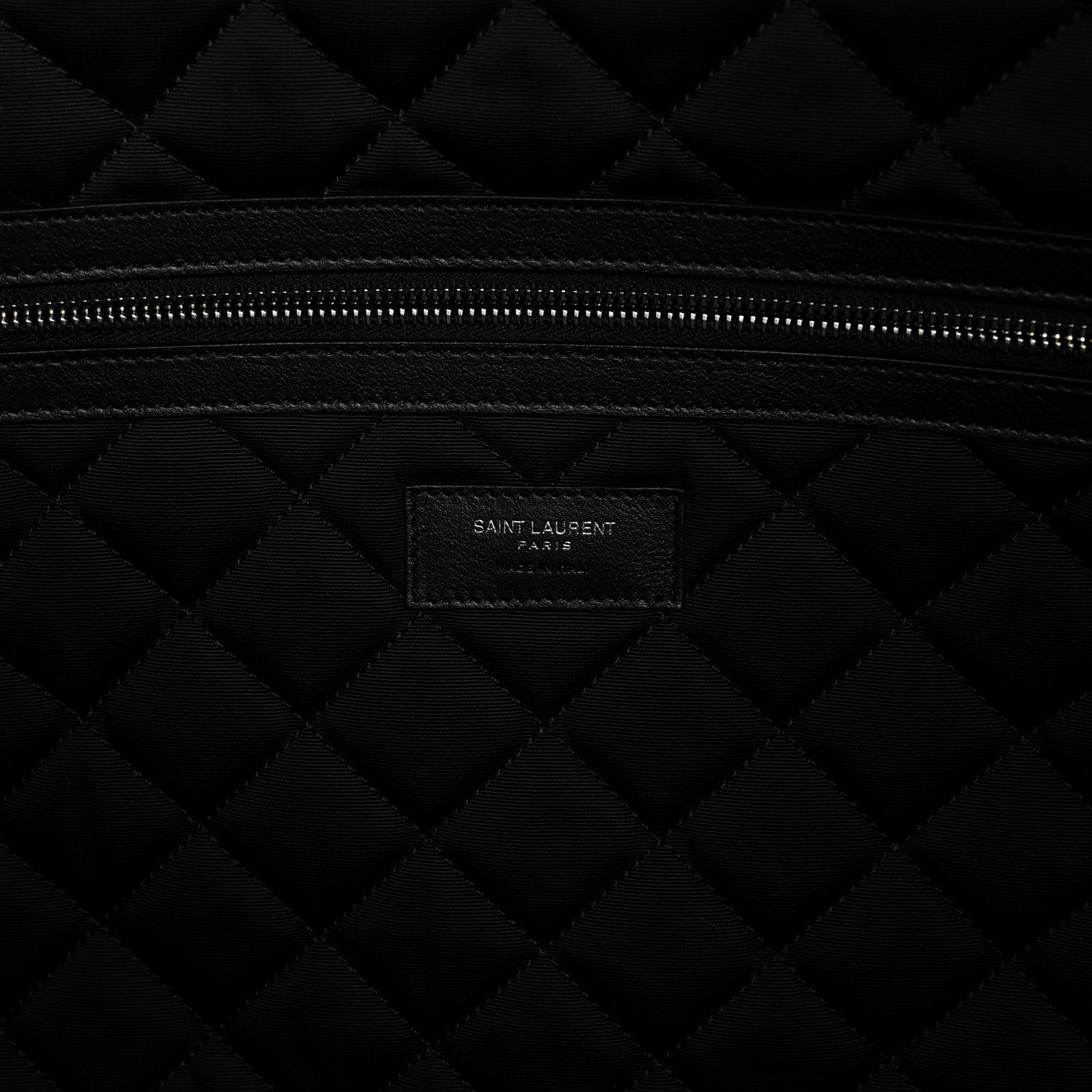 Saint Laurent Calfskin Quilted ES Giant Travel Bag Black 5 of 9