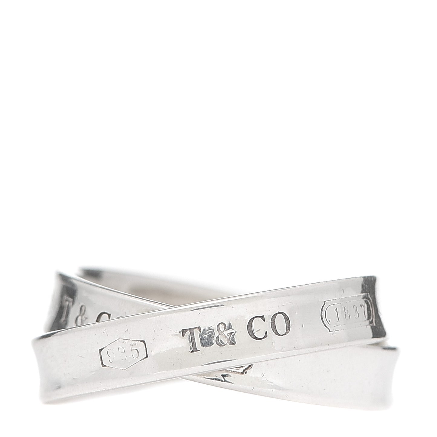 Sterling Silver 1837 Interlocking Ring 48 4.5