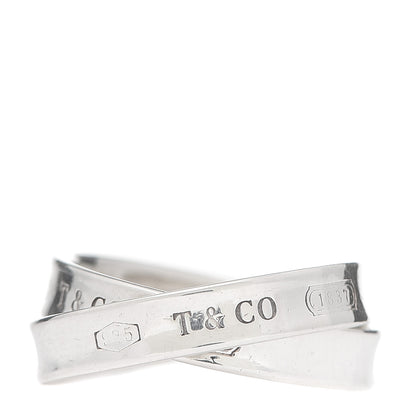 Tiffany Sterling Silver 1837 Interlocking Ring 48 4.5 1 of 5