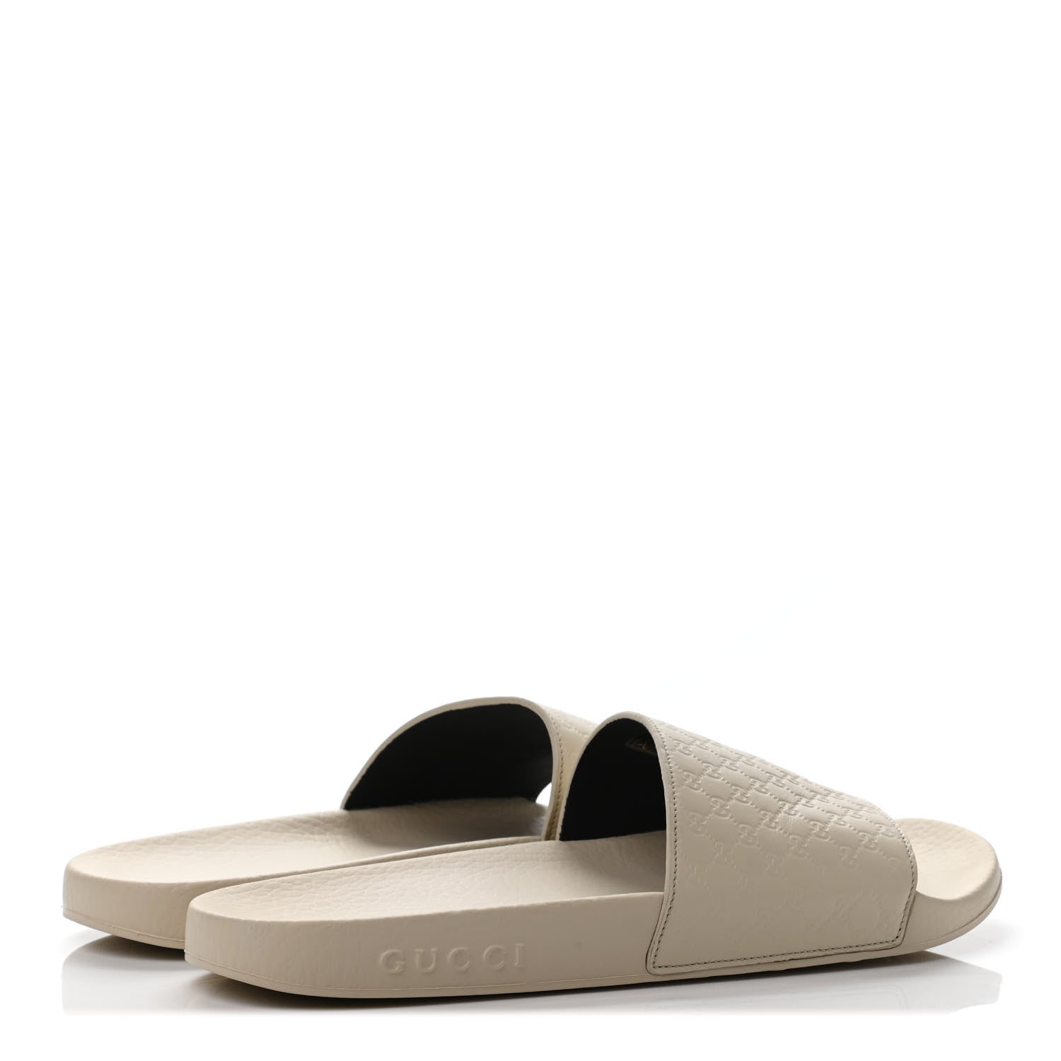Gucci Microguccissima Slide Sandals 40 Ivory 3 of 4