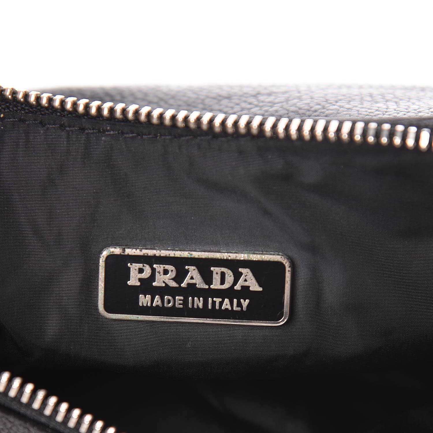 Prada Muflone Metal Studded Necessaire Shoulder Bag Black 6 of 11
