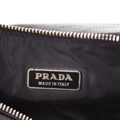 Prada Muflone Metal Studded Necessaire Shoulder Bag Black 6 of 11