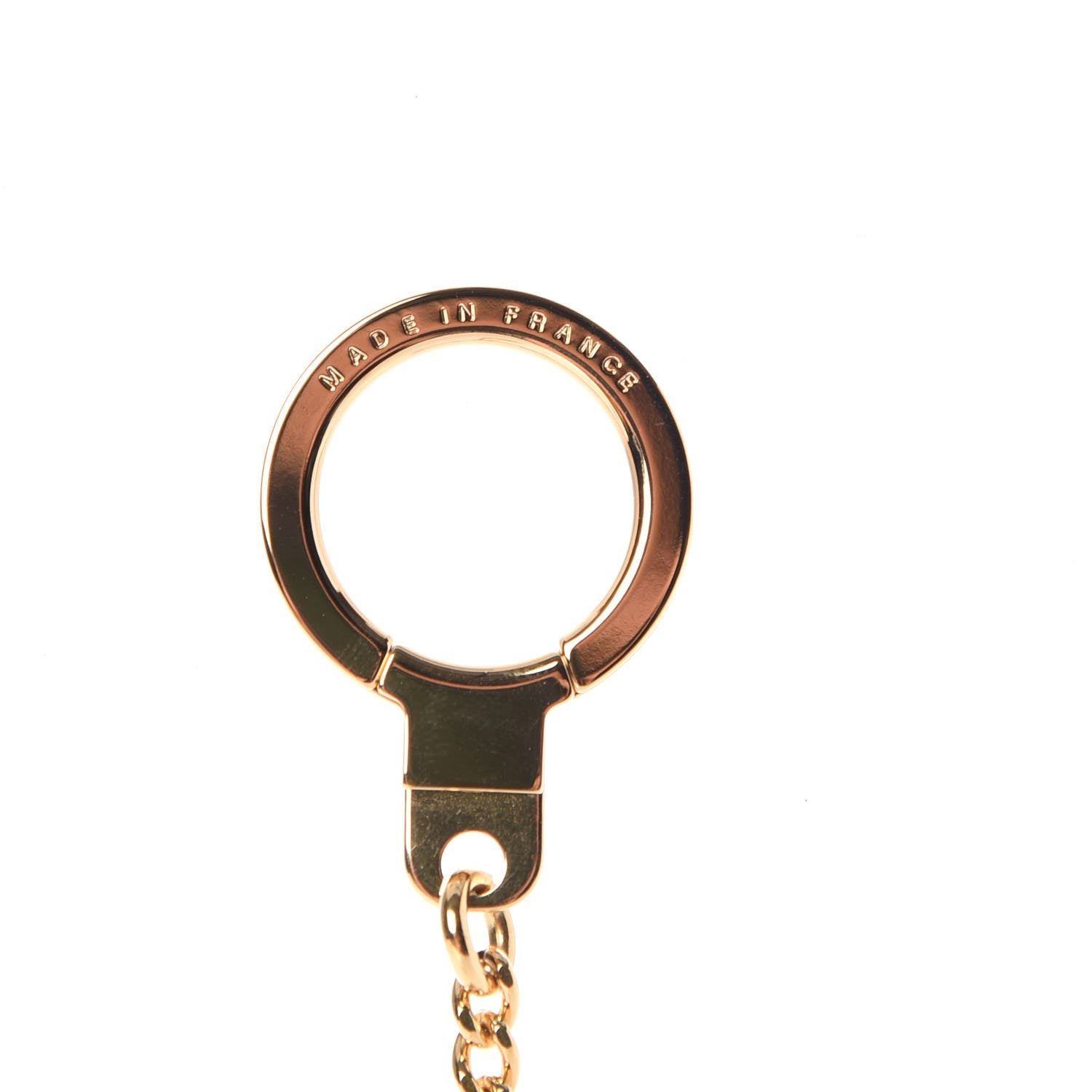 Louis Vuitton Metal Pochette Extender Key Ring Chain Gold 3 of 5