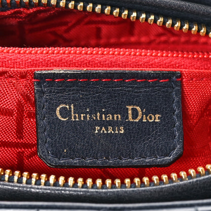 Christian Dior Lambskin Cannage Medium Lady Dior Navy Blue 6 of 11